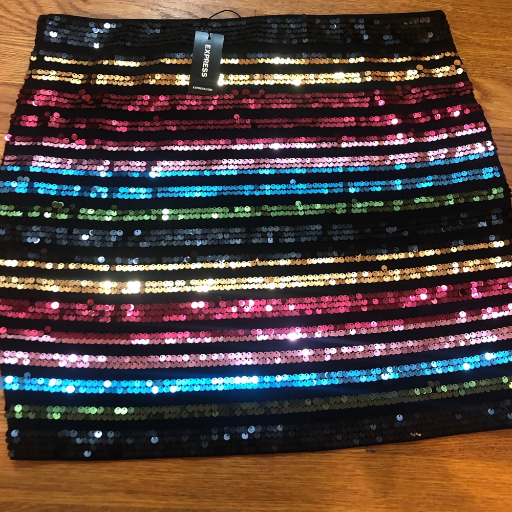 Express sequins mini skirt brand new with tags